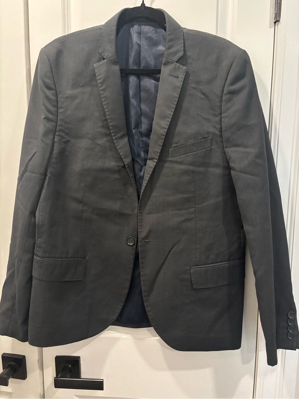 Topman Men's Charcoal Gray Single-Breasted Blazer